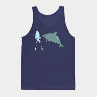 Dolphin and Squid Tank Top